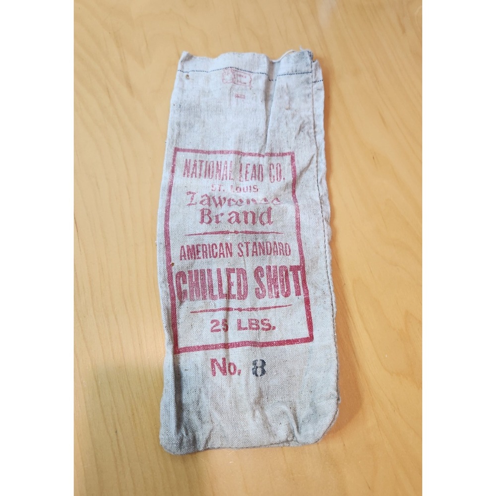 Vintage Canvas National‎ Lead Co. St. Louis Lawrence Brand Chilled Shot Bag No.8